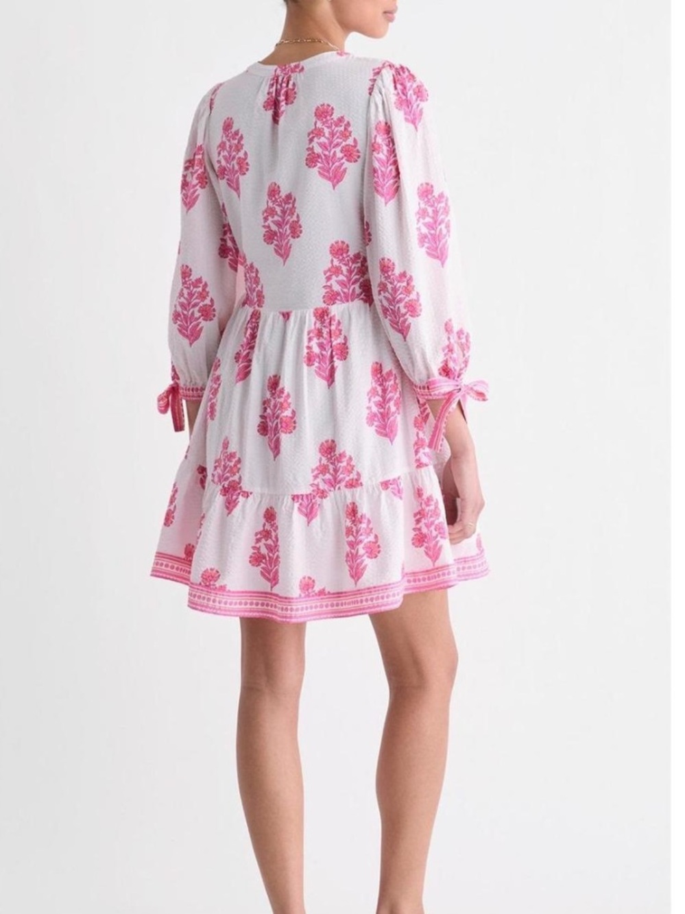 New Vineyard Vines Tessa Floral Tie Sleeve Minidress XL - Picture 3 of 13